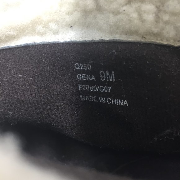 COACH 9M Wedge Mid Calf Booties Brown Suede Leather Fleece Winter - Picture 8 of 13